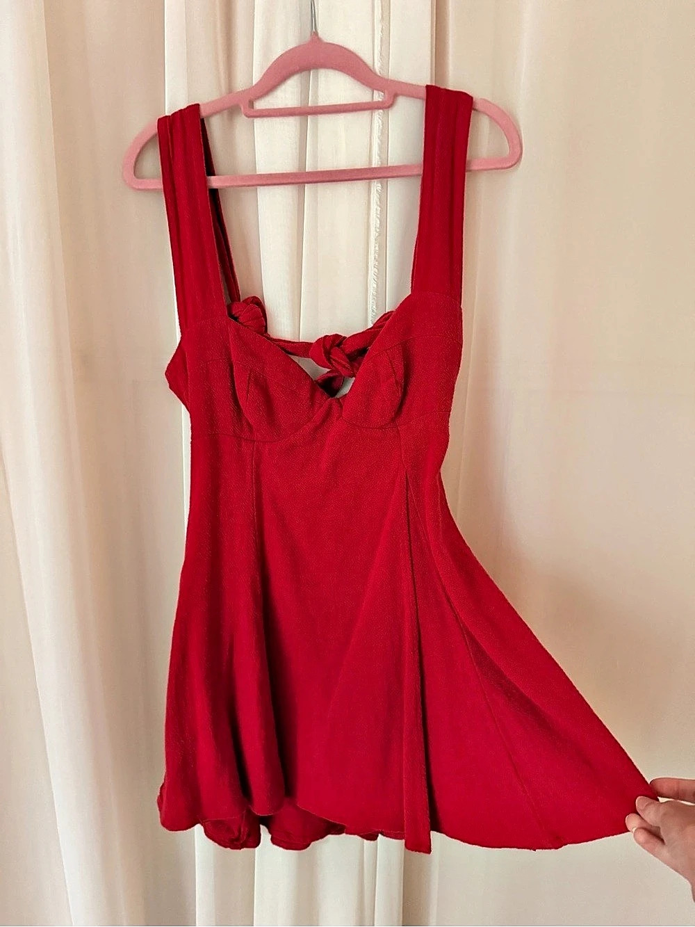 Free People Red Backless Mini Dress Size XS